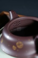 《平湖秋月（描金款）》宜興紫砂壺手工工藝美術師大師收藏級茶壺紫泥