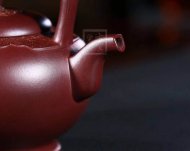 《梵華提梁》純手工高級工藝美術師宜興紫砂創新提梁壺紫泥泡茶壺套壺